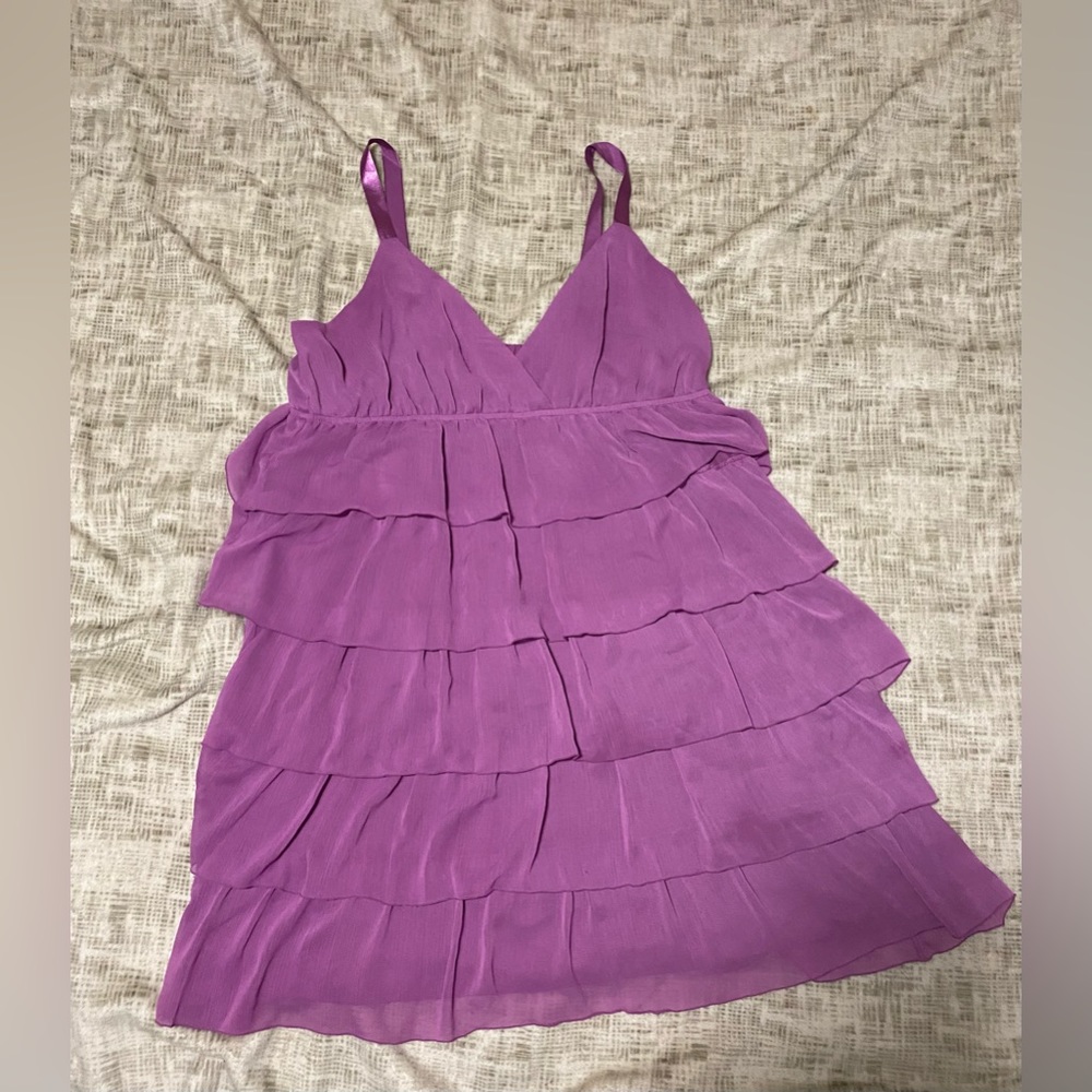 Old Navy Purple Tiered Ruffle Sleeveless Dress - Picture 2 of 4